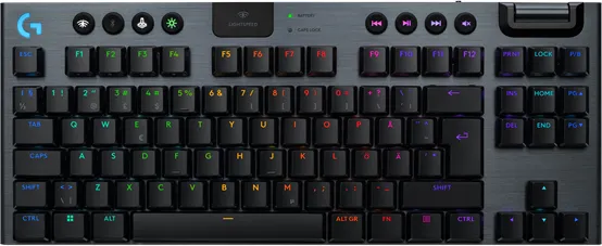 Logitech G915 X LIGHTSPEED TKL - Linear - 80 % (TKL) - Gaming Tastatur - Uden Numpad - Nordisk - Sort